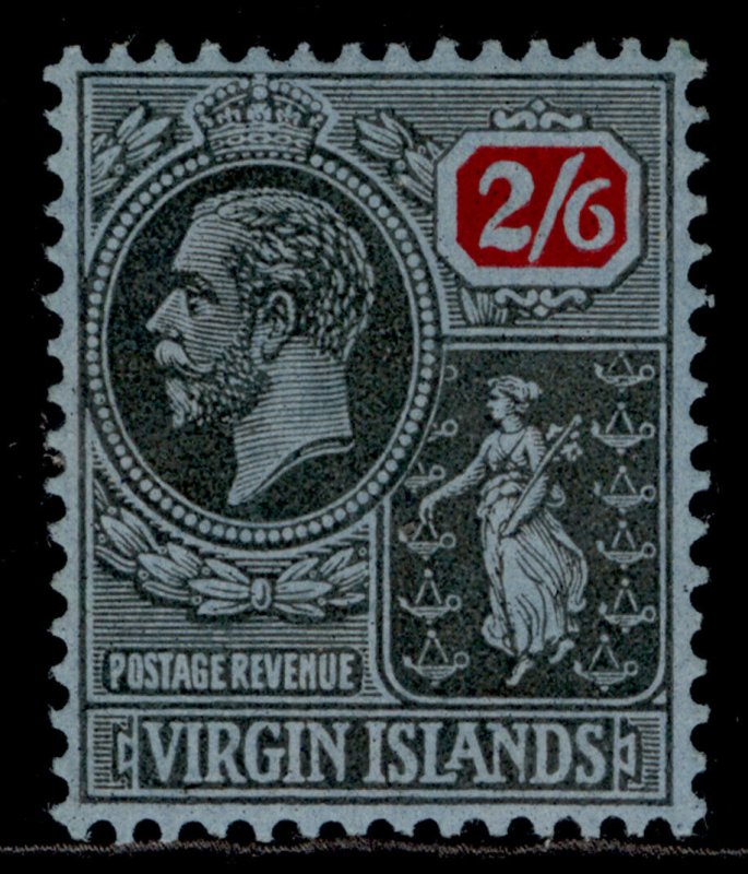 BRITISH VIRGIN ISLANDS GV SG100, 2s 6d black & red/blue, M MINT. Cat £19.