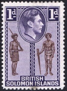 Soloman Islands: SC#67 ½d Health: King George VI Policeman and Chief (1939) MNH