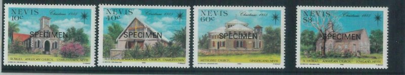 78434c  -  NEVIS  - STAMPS:  ARCHITECTURE  4 values MNH - Overprinted SPECIMEN