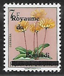 Burundi # 7 - Gerbera overprint - MNH....{KGr4}