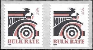 #2906 10c Auto Bulk Rate Coil Pair 1996 Mint NH