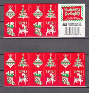 USA BOOKLET FOREVER SC# 5526-5529 HOLIDAY DELIGHTS - 20 S.A. MNH - PL# B1111