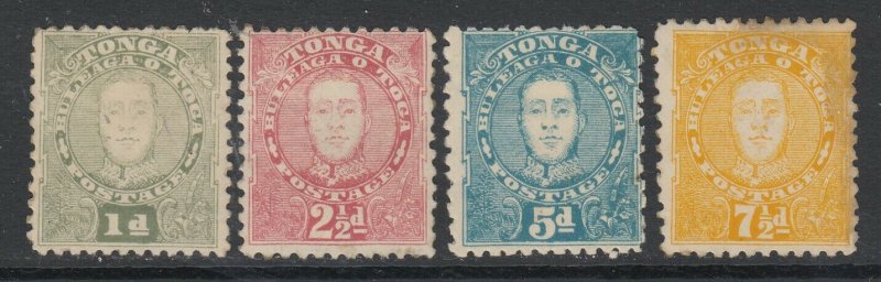 Tonga, Scott 29-32 (SG 32-33, 34b-35), MHR, 7.5p some staining