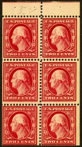 US Stamps # 375a MNH F-VF Pane Scott Value $200.00