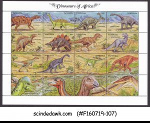 TANZANIA - 1992 DINOSAURS OF AFRICA - MIN. SHEET MNH