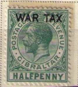 GIBRALTAR Sc #MR1 MNH KGV WAR TAX VF