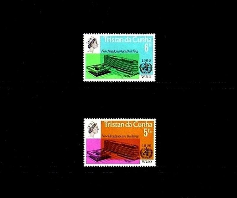 TRISTAN DA CUNHA - 1966 - QE II - WHO - HEADQUARTERS - MINT - MNH SET!