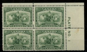 #194 Plate #1 UR Cat $200 F-VF MNH lite gum bend 1 stamp, Canada mint