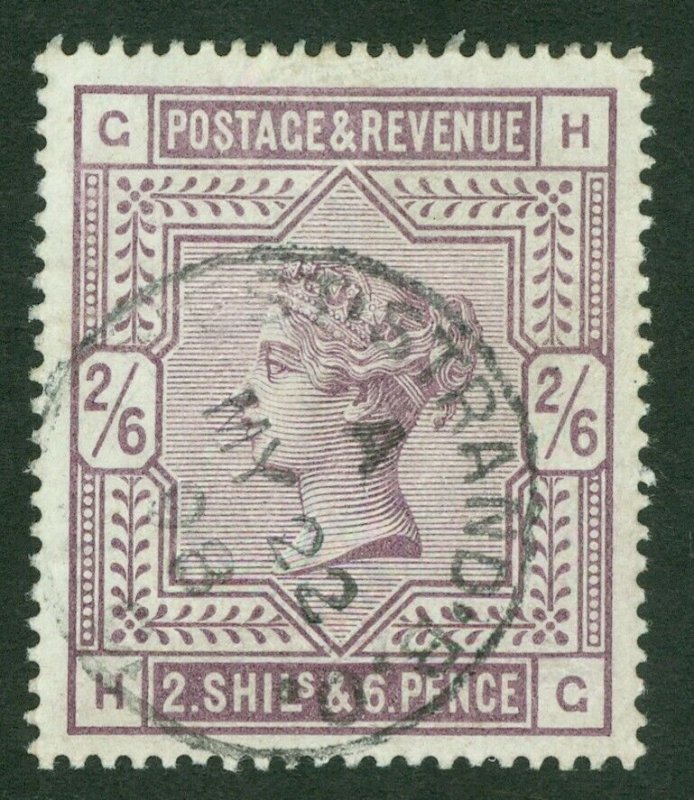 SG 178 2/6 lilac. Very fine used with a Strand CDS, May 22nd 1888 CAT £160