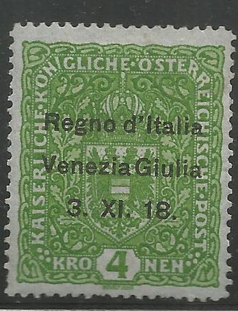 AUSTRIA N16, MINT HINGED, AUSTRIAN STAMPS OF 1916-18, OVERPRINTED, ISSUED UND...