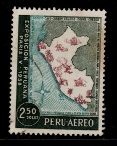 Peru  Scott C147 Used Map stamp