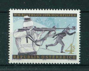 Austria 1978 Biathlon World Championships stamp. MNH. Sg 1801