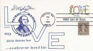 1951  20c  LOVE - Natsco Masonic cachet