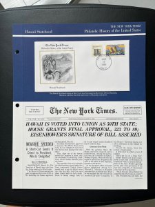 NY times Philatelic history of US panel: Hawaii statehood