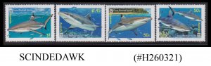 COCOS KEELING ISLANDS - 2005 REEF SHARK / FISH - 4V - MINT NH