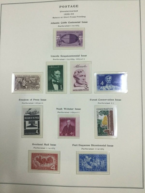 MOMEN: US STAMPS MINT COLLECTION ON 10 PAGES LOT #49828