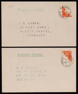 GREAT BRITAIN - GUERNSEY 1941 German Occup bisect Provisional Postcards cat £100