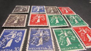 Switzerland #256-267 Used - WDWPhilatelic (9-24)