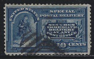 Scott # E2  Lot E189  10c Messenger Running blue Post Office Curver  Used