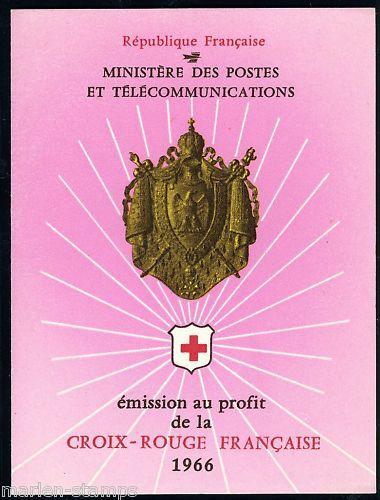 FRANCE COMPLETE BOOKLET SC#B402a YV#2015 RED CROSS 1966