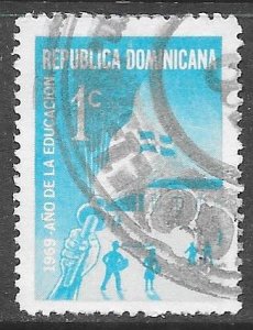 Dominican Republic RA44: 1c Schoolyard, Torch, used, F-VF