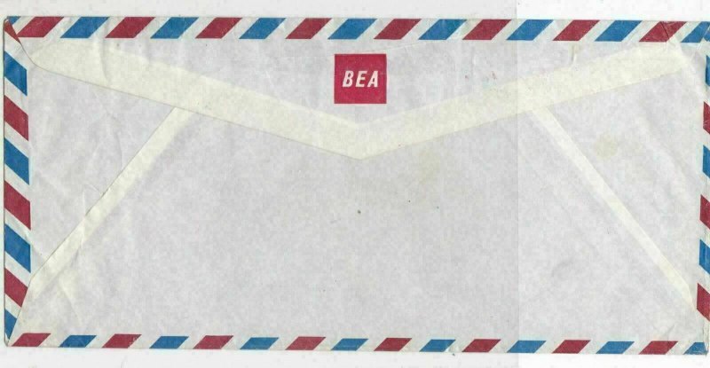 Greece Airmail to England BEA British European Airways 4XStamps Cover Ref 23448