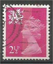 GREAT BRITAIN, WALES, 1971, used 2 1/2p Scott WMMH1