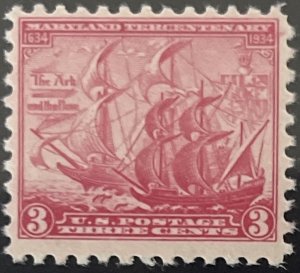 Scott #736 1934 3¢ Maryland Tercentenary MNH OG