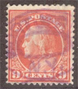 US sc#415 1912 9c Franklin used scv$13.50