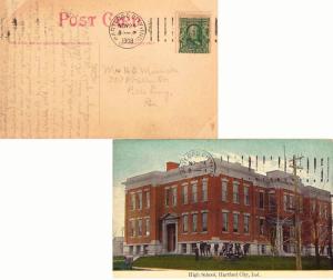 United States Indiana Hartford City, Ind. 1908 Doremus Machine Type E  PPC (H...