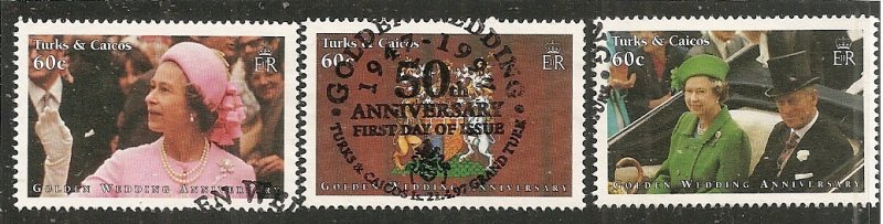 Turks & Caicos Islands  Scott 1230a,b,c  Anniversary    CTO