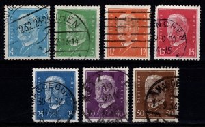 Germany 1928 President von Hindenburg def., Part Set [Used]