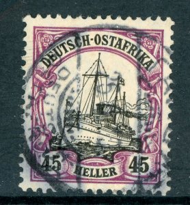 East Africa Ostafrika 1906 Germany 45 Heller Yacht Watermark Scot #37 VFU L346