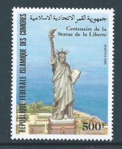 Comoro Islands #608 NH 500fr Statue of Liberty Cent.