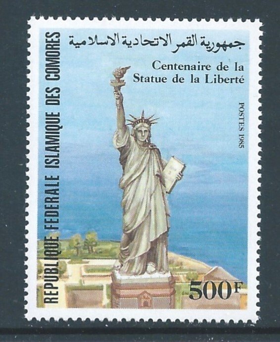 Comoro Islands #608 NH 500fr Statue of Liberty Cent.