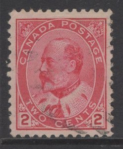 CANADA SG176 1903 2c ROSE-CARMINE USED