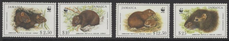 JAMAICA SG899/902 1996 ENDANGERED SPECIES BROWNS HUTIA MNH