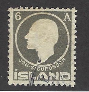 Iceland SC#89 Used F-VF hr SCV$27.50...Fill a nice spot!