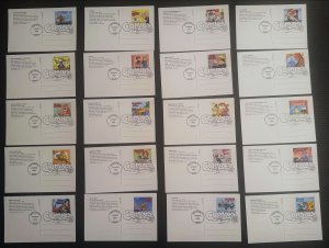 US UX221-UX240 Comic Strips set of twenty UA USPS cachet FDC post cards
