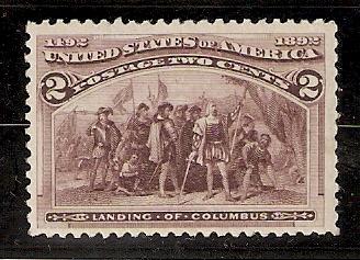 Scott # 231 - 2 Cent Columbian MNH VF