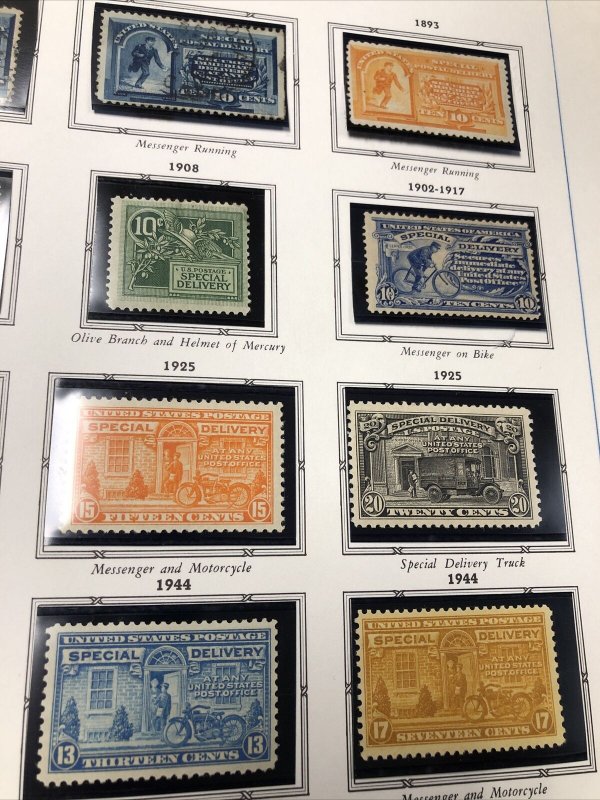 US Special Delivery Collection lot : E1-2 Used. E3 Up Hinged & Mint Never Hinged 