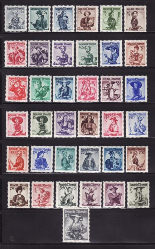 Austria 520-556 Set MNH Costumes (B)