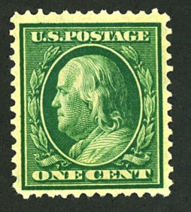 U.S. #357 MINT OG NH PENCIL ON BACK