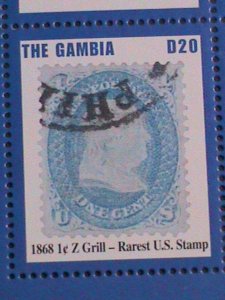 GAMBIA STAMP-2004- SC#2871 WORLD RARE AND FAMOUS POSTAGE STAMPS MNH S/S SHEET