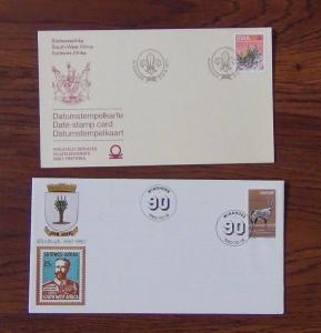 South West Africa 1984 1985 FDC X 10 Strauße Gebäude Eisenbahn Feder Musik