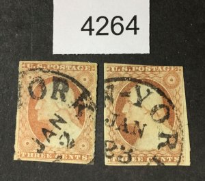 MOMEN: US STAMPS #11 JAN C.D.S USED   LOT #4264