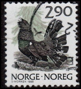 Norway 879 - Used - 2.90k Western Capercaillie (1988)