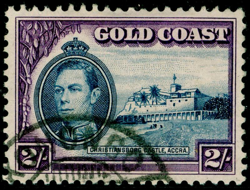 GOLD COAST SG130a, 2s Blue & Violet Perf 11½ x 12, FINE USED. Cat £21.