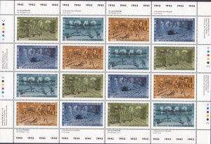 CANADA - 1990-93 WORLD WAR II SERIES - MINIATURE SHEET - MINT NH 4nos