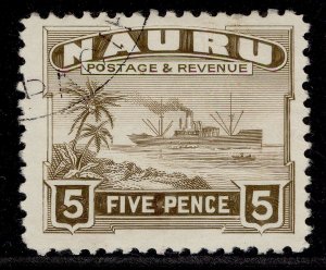 NAURU GV SG33B, 5d brown, FINE USED.